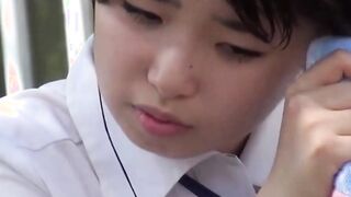 18yo Japanese schoolgirl filmed by hidden voyeur