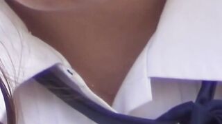 18yo Japanese schoolgirl filmed by hidden voyeur