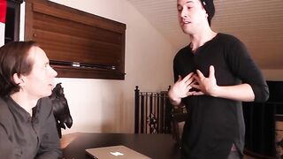 Hot chubby goth babe sucks a fat cock for her extra tip