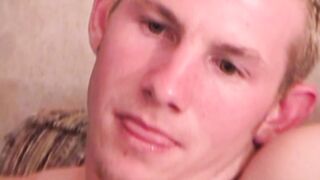 Some good homemade masturbation gay porn with a blond