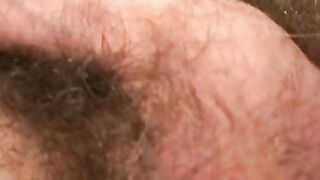 Deviant mature man plays with his big cock and shoots jizz