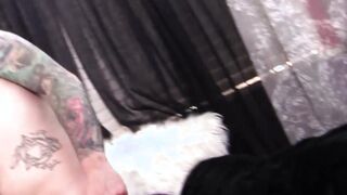 Massive nutsack on a dude who just loves tattoos and balls