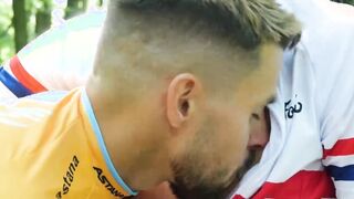 Athletes Hanry Onlyjapa and Dmitry Osten raw fuck outdoors