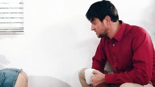 Sexy big ass nanny got stuck and fucked