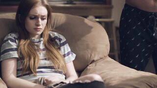 Stepmom and teen double teamed by big dicked studs