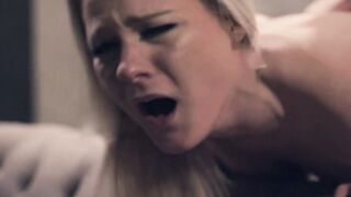 Stepdad fucks his stepdaughter from behind like a lil slut