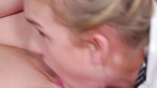 Lesbo sex between gorgeous MILF and stepdaughter
