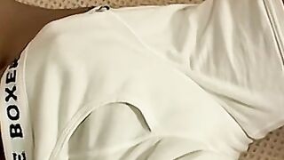 Twink Veso tugs his dick solo after showcasing his feet