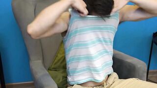 Handome Russian jock John Black solo masturbates on cam