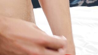 Good looking Russian jock Dmitry Osten solo masturbation