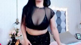 Big ass Latina MILF anal toying on webcam