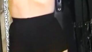 Big Titted lesbo dom stretching subs tight butt with a fake-dick