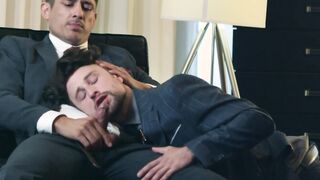 Classy hunk Drew Dixon deepthroats his boss Rocky Vallarta