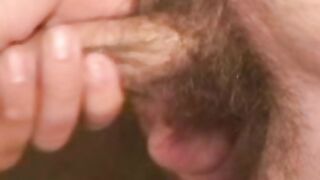 Mature pervert rubs his cock and splooges all over the place