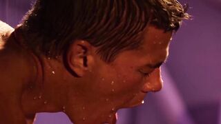Exotic and sensual sexual experience under a strong rain