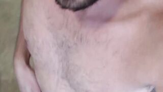 Real amateur strokes his big dick and fucks various sex toys