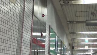 Japanese women use public restroom to pee and get filmed