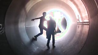 Cock hungry Brandon blows Nick and Owen Ferral in public