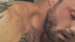 Small tits shemale Jessy Bells sucks cock before anal drill