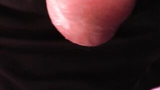 Buff guy stroking his big dick and playing with balls