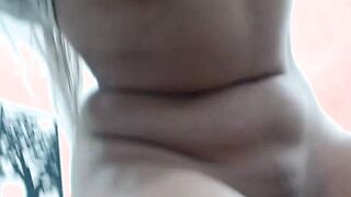 Small tits Colombian babe fucking dildo on webcam