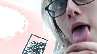 Small tits Colombian babe fucking dildo on webcam