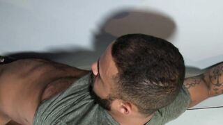 Damian Taylor and Hoytt Walker have fun in glory hole room