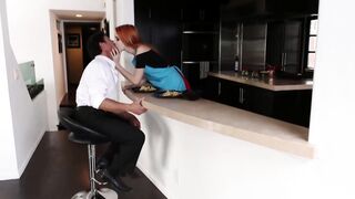 Spicy hot redhead getting that machine gun cum gun fuck