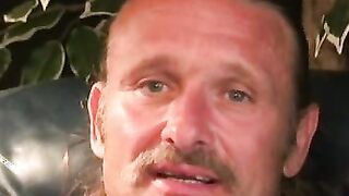 Deviant mature gay dude spanks his hard dick and cums solo