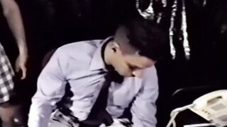 Ebony gay cums after asshole drilling in classic video