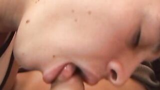 Barebacked Latino twink cums while getting slammed hard
