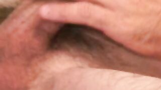 Good looking mature guy takes a piss before wanking his cock