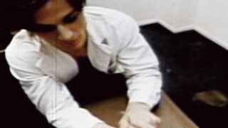 Gay patient jerks off while dildo fucked by hot doctor