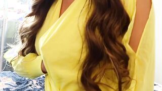Classy ladyboy masturbating and making that big dick cum