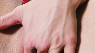 Seductive blonde is masturbating before cumming strongly