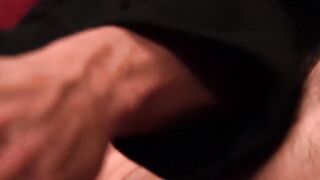 Young man has his balls bouncing hard during masturbation