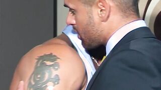 Muscled hunk Alex Marte moans from joy during hot rimming