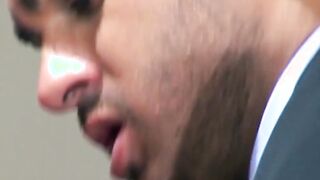 Muscled hunk Alex Marte moans from joy during hot rimming