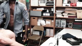 White perp IR barebacked with officers huge black dick