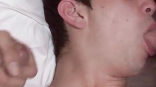 Three handsome twinks gets their hands on each other and plays with dick