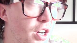 Attractive woman eats a sleazy fake producers sticky cum