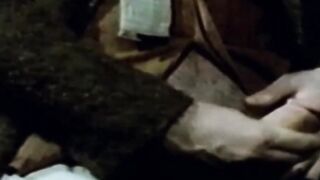 Man with muscles cum while being watched in vintage clip
