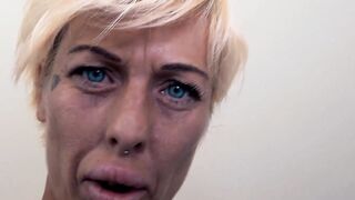 German petite tattoo Artist picked up at blind date casting