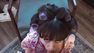 Brunette stepmom Jenna Noelle stretched by stepsons big cock