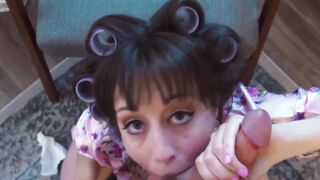 Brunette stepmom Jenna Noelle stretched by stepsons big cock