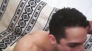 Muscle Brazilian jock sucked cock and ass drilled by gay guy