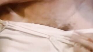 Young man is raw banged by large dicks in retro gangbang