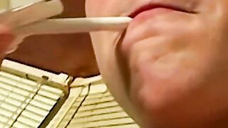 Twink partakes in the vices of smoking and anal fucking
