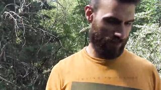 Hairy Latino Rodrigo El Santo rides Pablo X dick outdoors