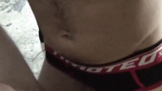 Bunch of hung gay studs have hardcore bareback group sex